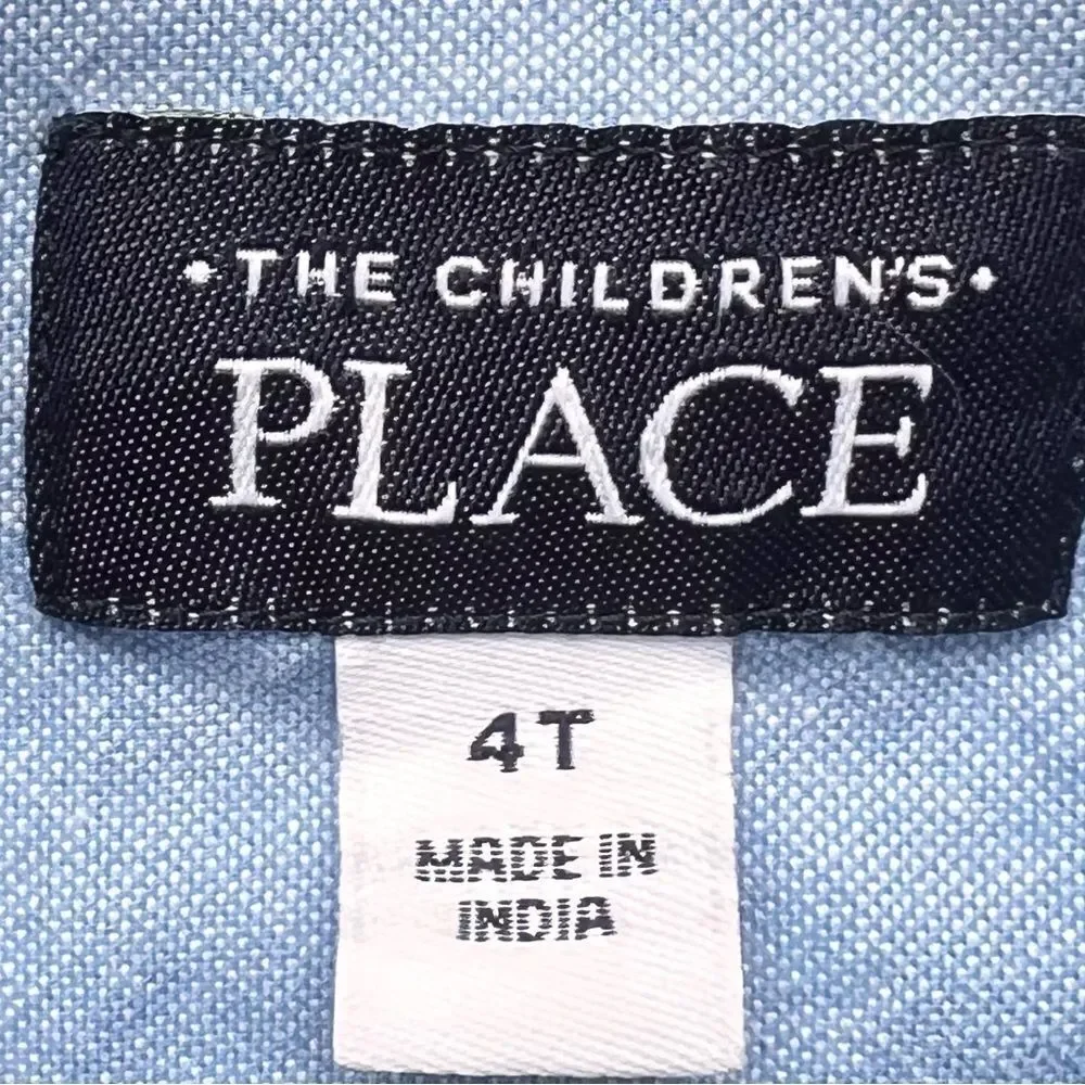 Children’s Place BUNDLE OF 2 Boys Kids Long Sleeve Button Down Shirts. 4. 4T.